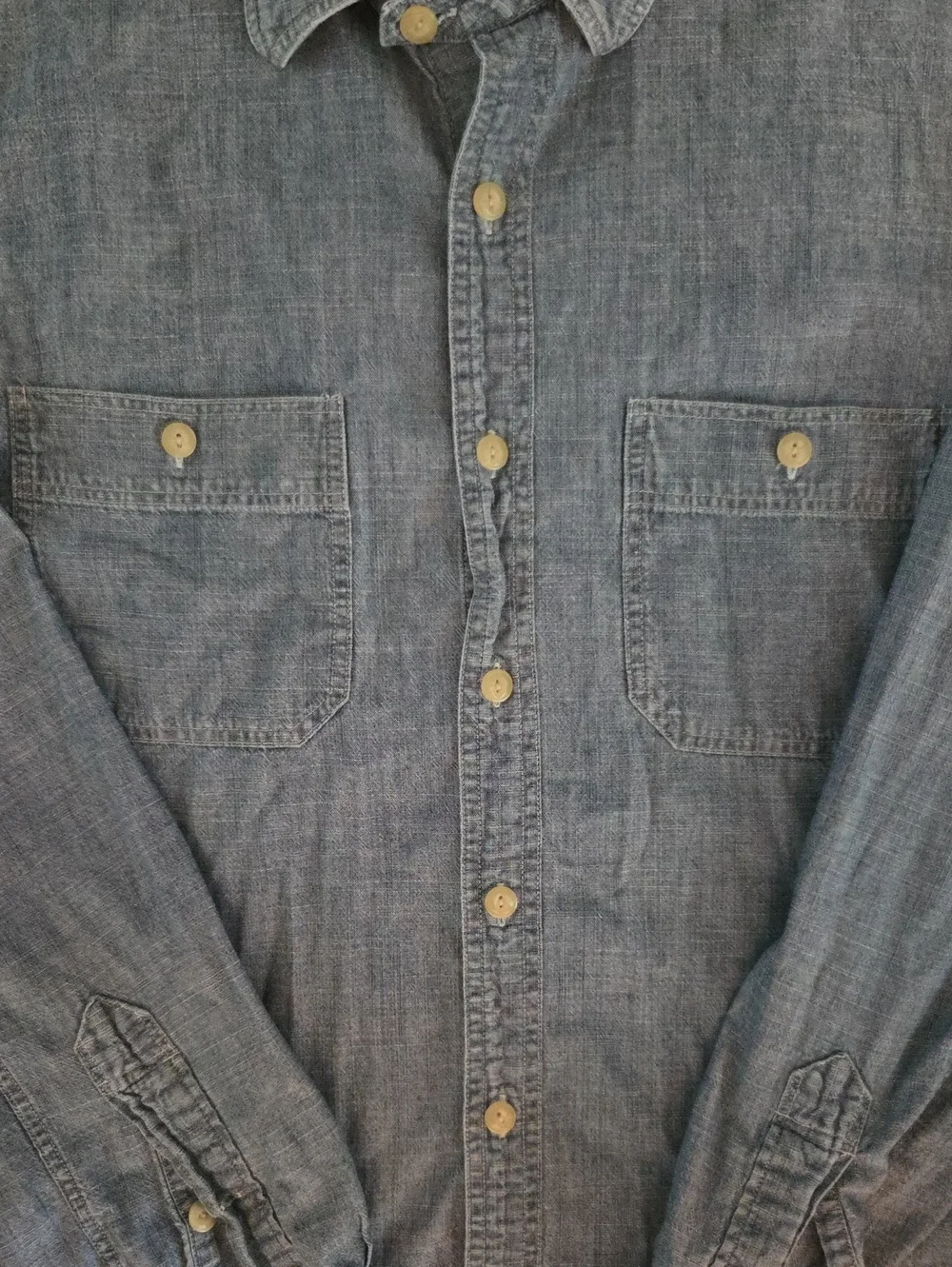 J.Crew Men M Heritage Cotton Chambray Utility Work Shirt Medium